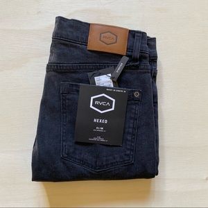 rvca hexed black stretch denim 30x32